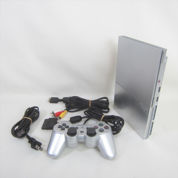 PS2 Slim Console System Satin Silver SCPH-90000 Playstation 2 JAPAN