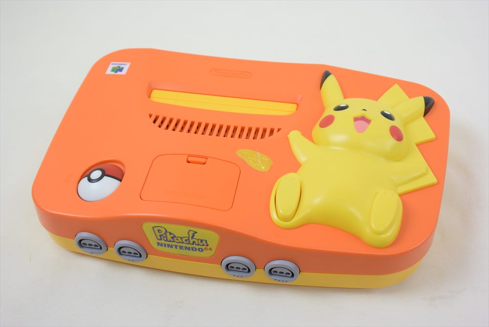 Nintendo 64 PIKACHU Console System Orange Yellow GOOD 