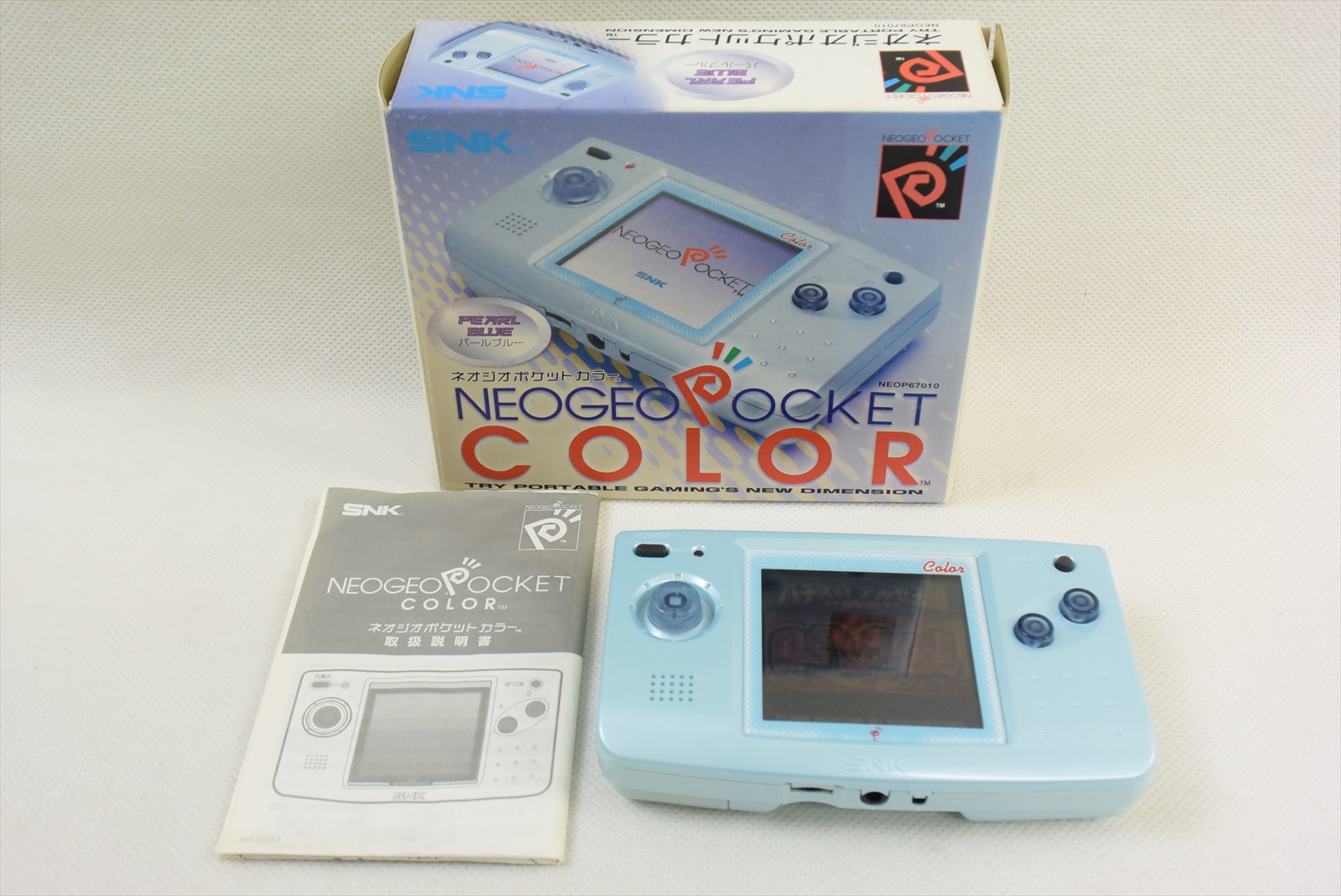 NEOGEO POCKET COLOR Pearl Blue Console Boxed Neo Geo SNK Game Tested ...