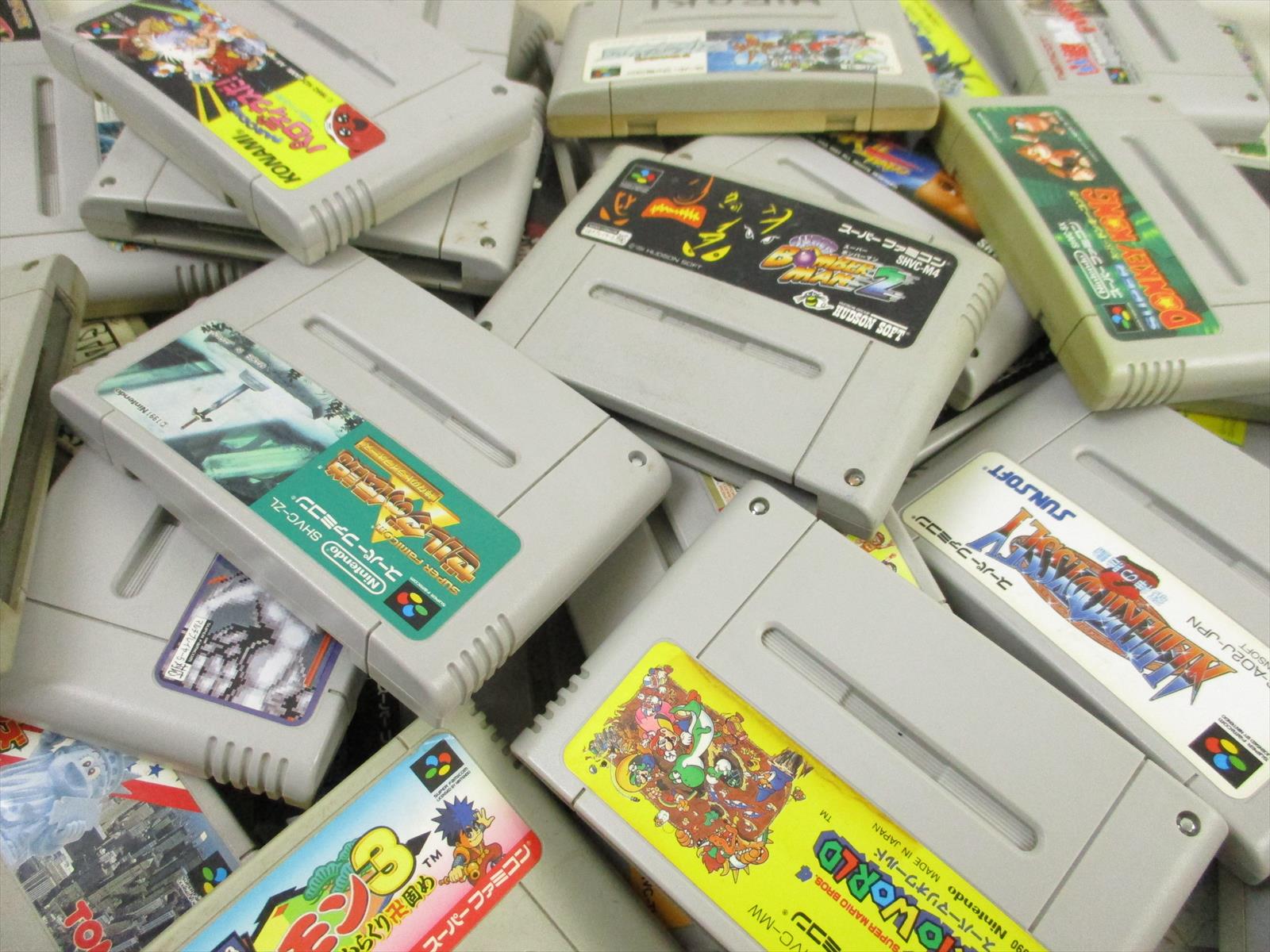 WHOLESALE SUPER FAMICOM Lot of 100 Nintendo Video Game SFC Cartridge ...