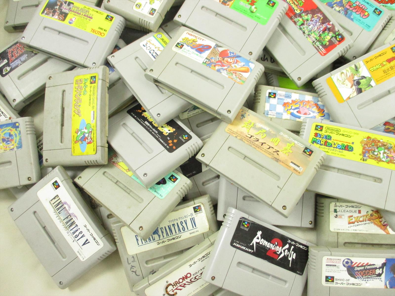 WHOLESALE SUPER FAMICOM Lot of 100 Nintendo Video Game SFC Cartridge ...